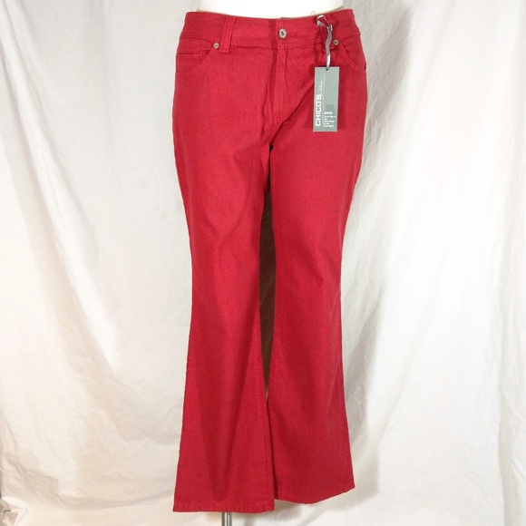 Chico's Denim - Chico's 2.5 Red Jeans Platinum Modern NWT - 1 spot